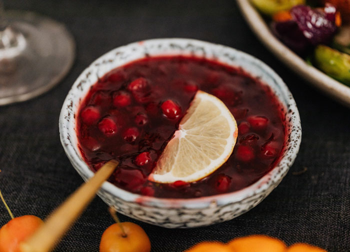 Cranberry Sauce, A Traditional Christmas Food In USA