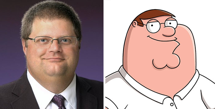 Peter Griffin and similar looking man 