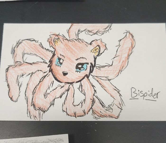 Bear-Spider!(Or Bear Octopus!) Some School Artwork