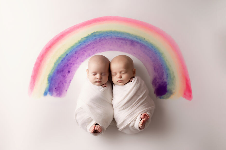 Twin Girls Rainbow Babies
