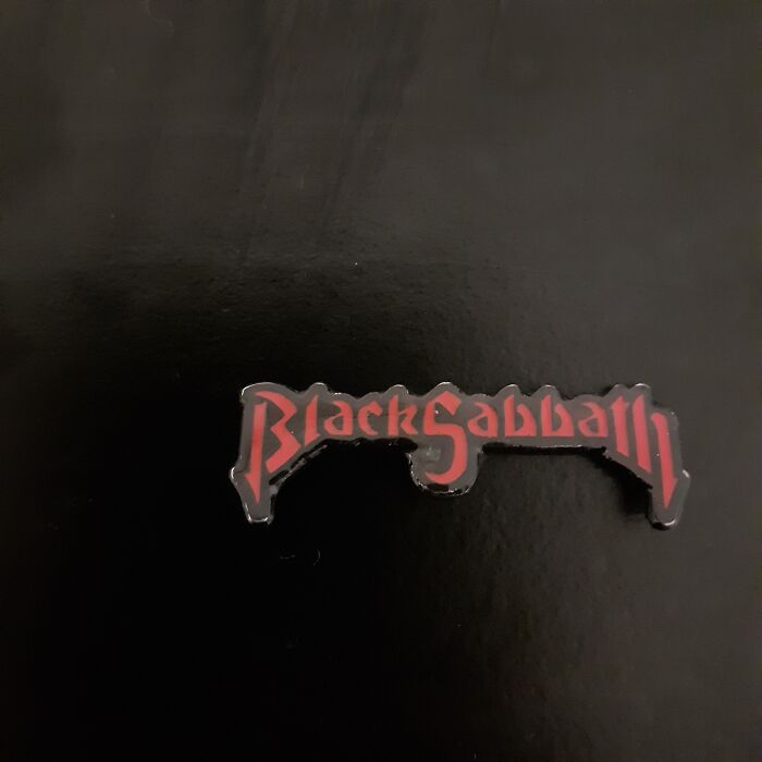Black Sabbath Pin ... Can No Longer Wear Because It's Broken