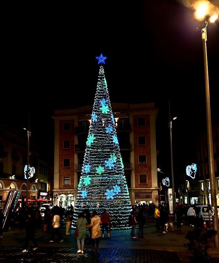 Christmas Tree In Figueres, Spain (Catalonia)