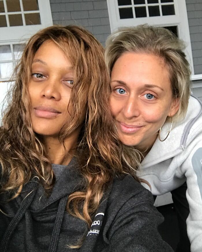 Tyra Banks And Her BFF Without Make Up