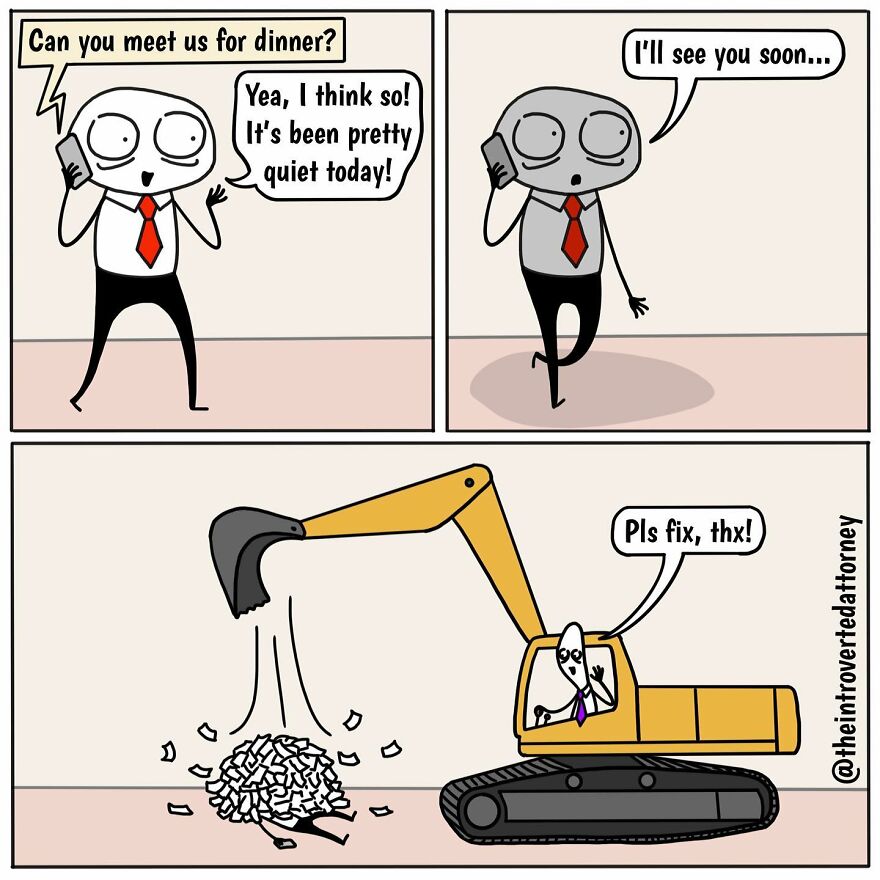 25 Comics Drawn By A Disgruntled Lawyer That Anyone With A Corporate Job Can Relate To