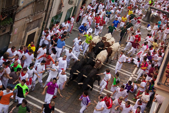 Run With The Bulls In Pamplona, Spain