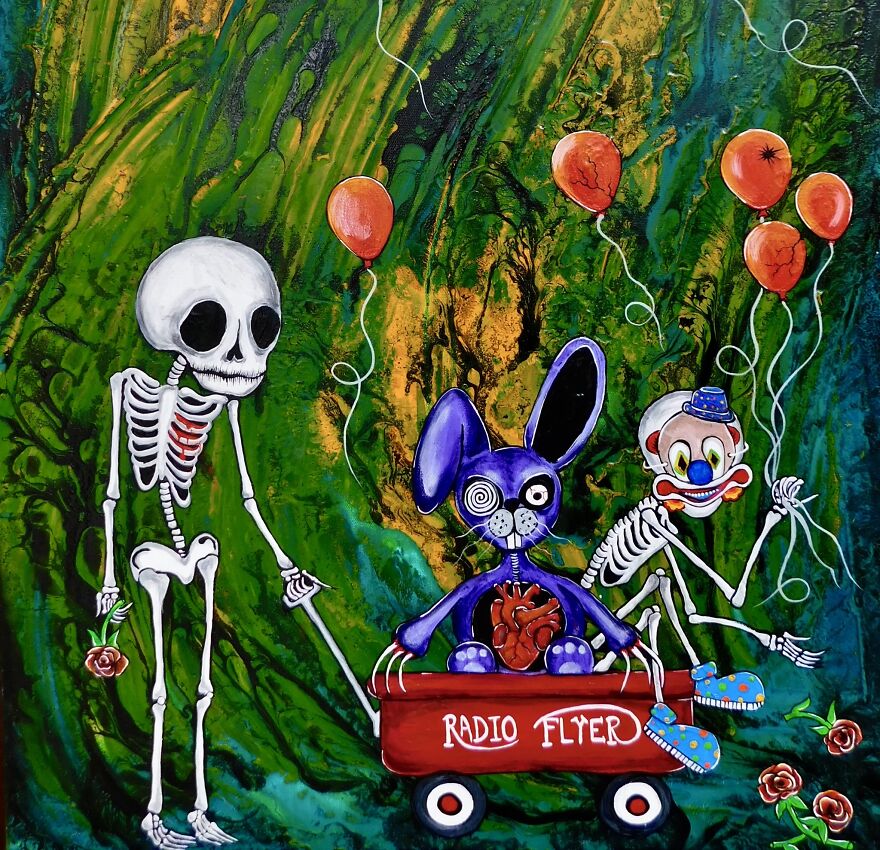 Paintings That Capture Macabre And Playful Dualities Of Life