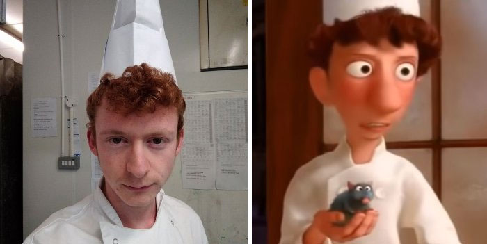 Linguini and similar looking ginger chef 