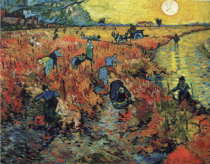 Red Vineyards at Arles by Vincent van Gogh, 1888