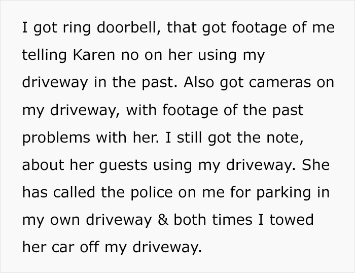 Karen Leaves A Note Saying That Her Guests Will Park In This Woman's Driveway, But She's Not Having It