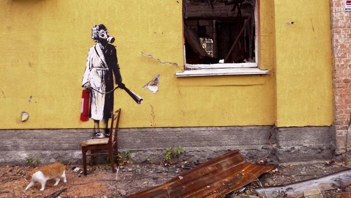Banksy Comes Back With 7 New Wall Arts In Ukraine And They Touched People’s Hearts