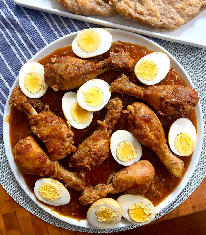 Rooster Doro Wat, A Traditional Ethiopian Meal