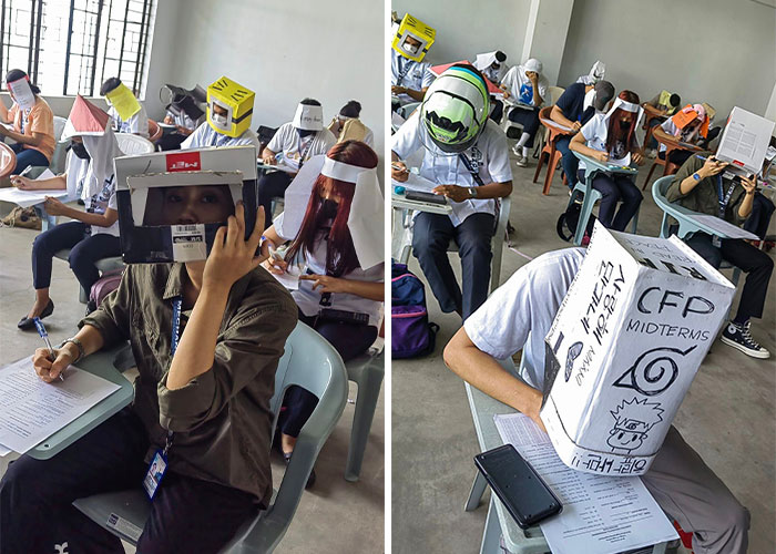 These Students Understood The Assignment When Their Teacher Asked Them To Make Hats To Prevent Them From Cheating During Their Exams These Students Understood The Assignment When Their Teacher Asked Them To Make Hats To Prevent Them From Cheating During Their Exams