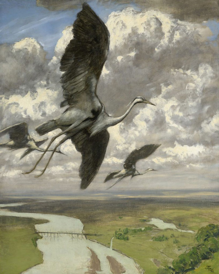 Wondrous Birds (1892) By Hans Thoma