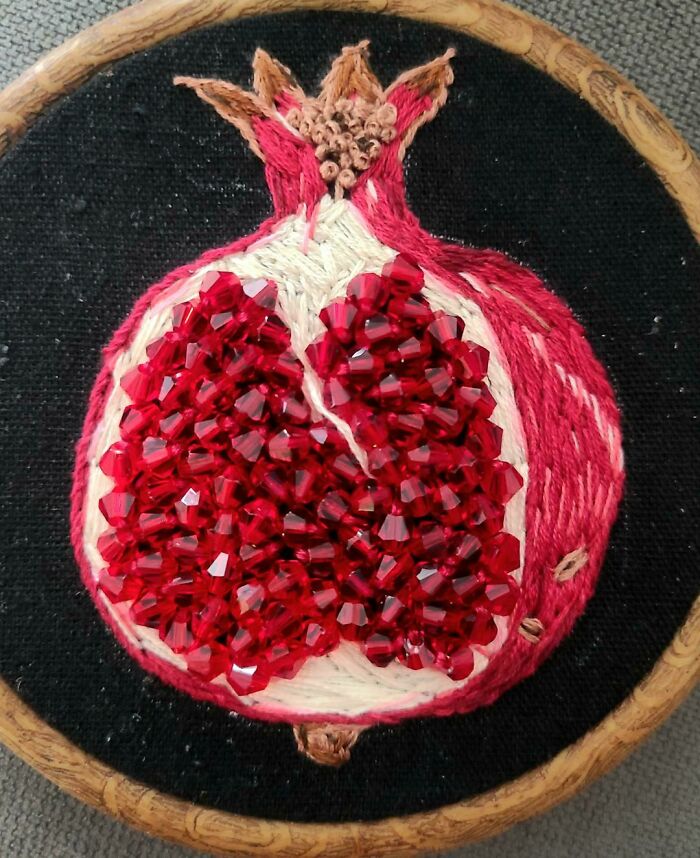 Beaded Pomegranate! Wondering If I Should Make It Into A Patch