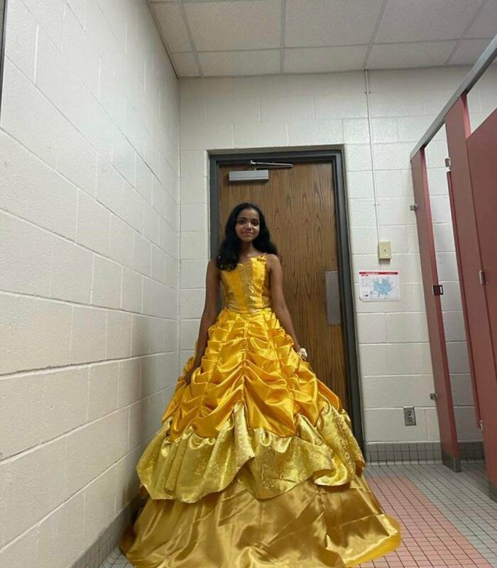 Belle Inspired Ballgown For An 8th Grade Project!! (First Sewing Project Ever)
