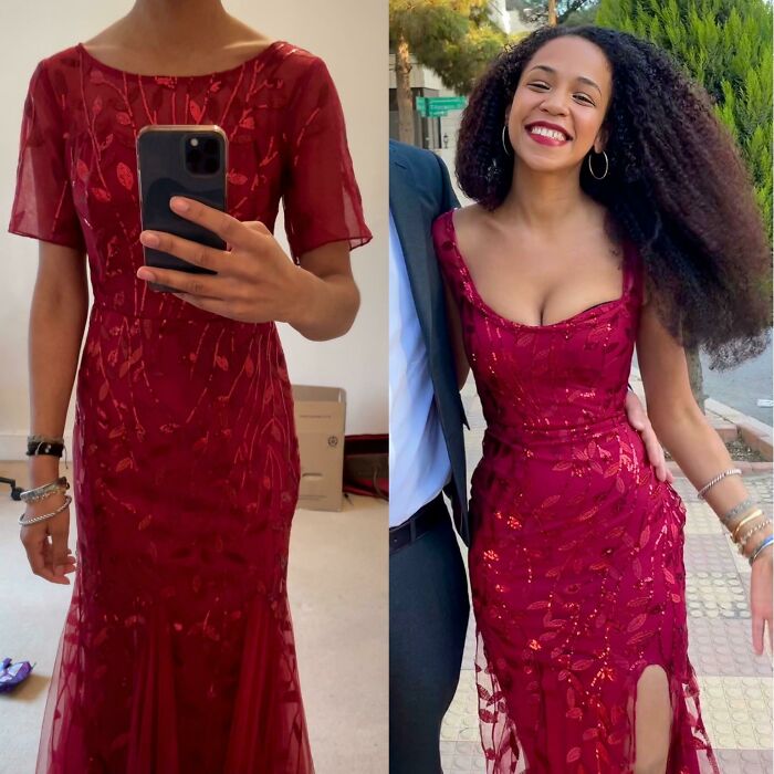 Before And After Altering A Dress I Found On Amazon!