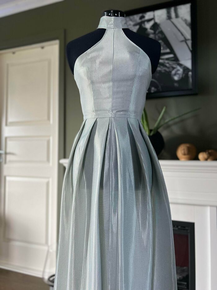 I Made A Floor Length Dress Out Of Shiny Curtains!