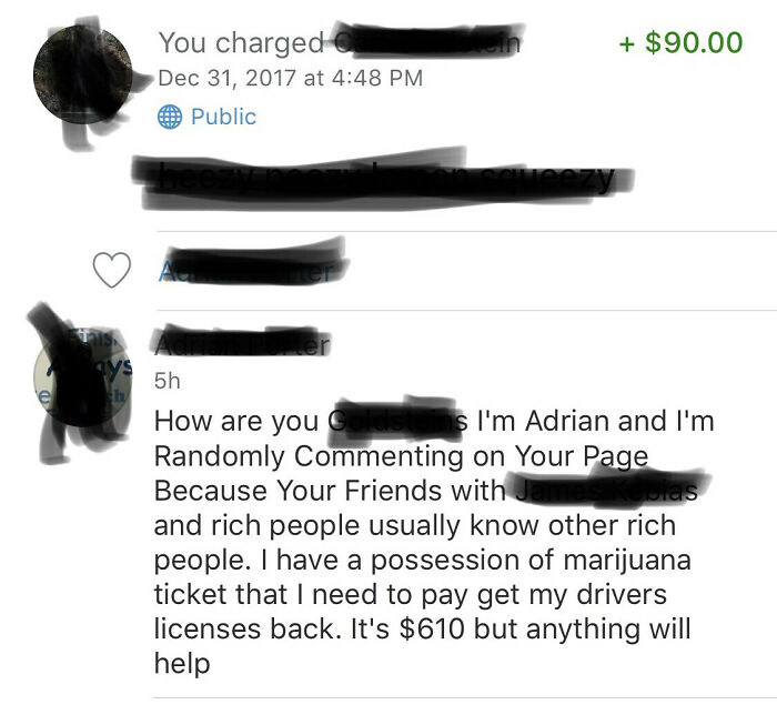 A Random Stranger Asking For Money On A Year Old Venmo Transaction