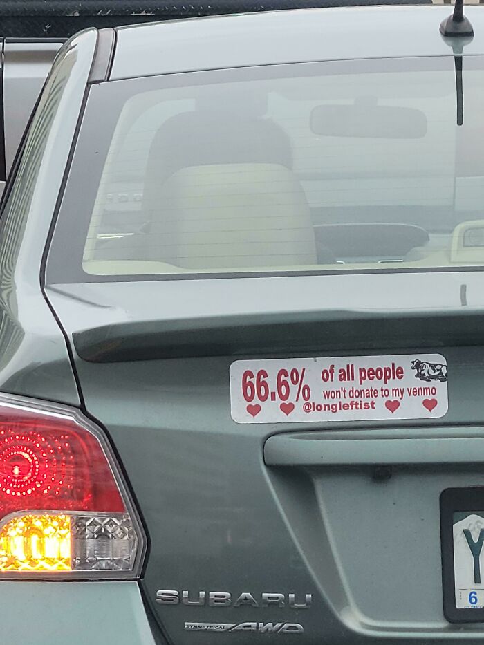 Bumper Sticker Trying To Jedi Mind Trick Other Drivers Into Sending Them Money