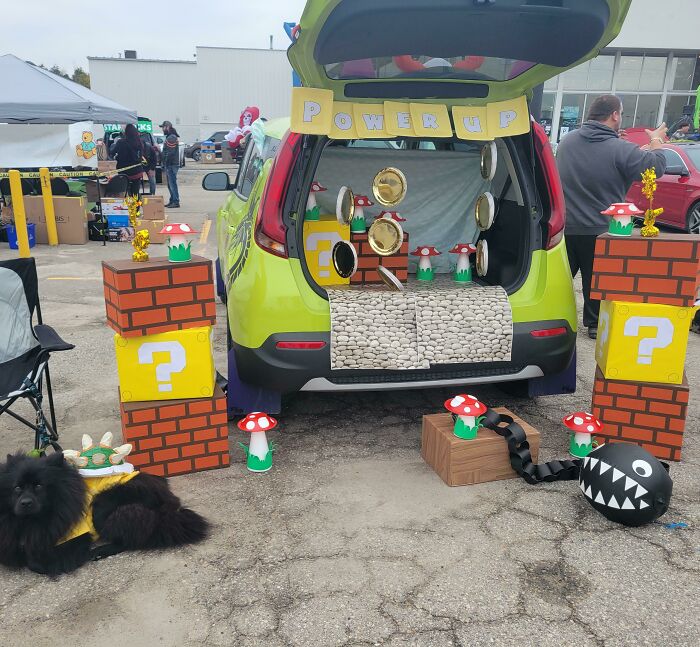 My Mario Display At A Local Trunk-Or-Treat Event. Almost Everything Was Handmade