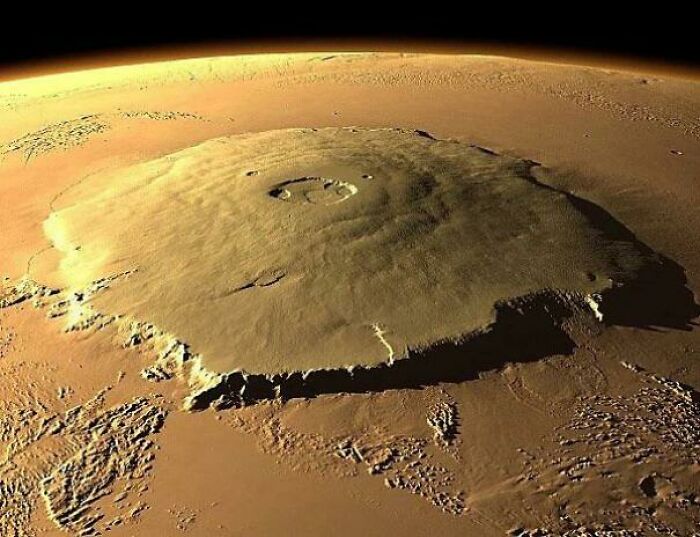 Olympus Mons, On The Planet Mars. It’s The Largest Mountain In The Solar System And Is About 22km High
