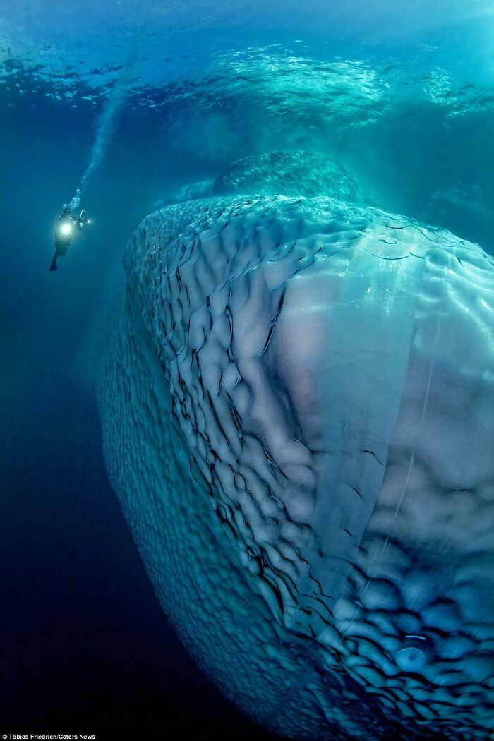 An Iceberg Underwater