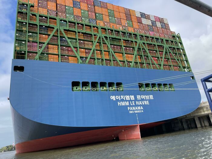 This Almost Half A Kilometer Long And Over 65m Wide Cargo Ship