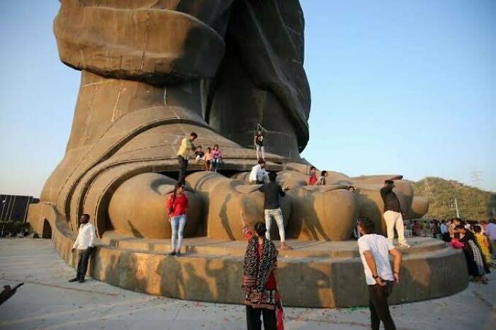 The Statue Of Unity In India Is 182m Tall