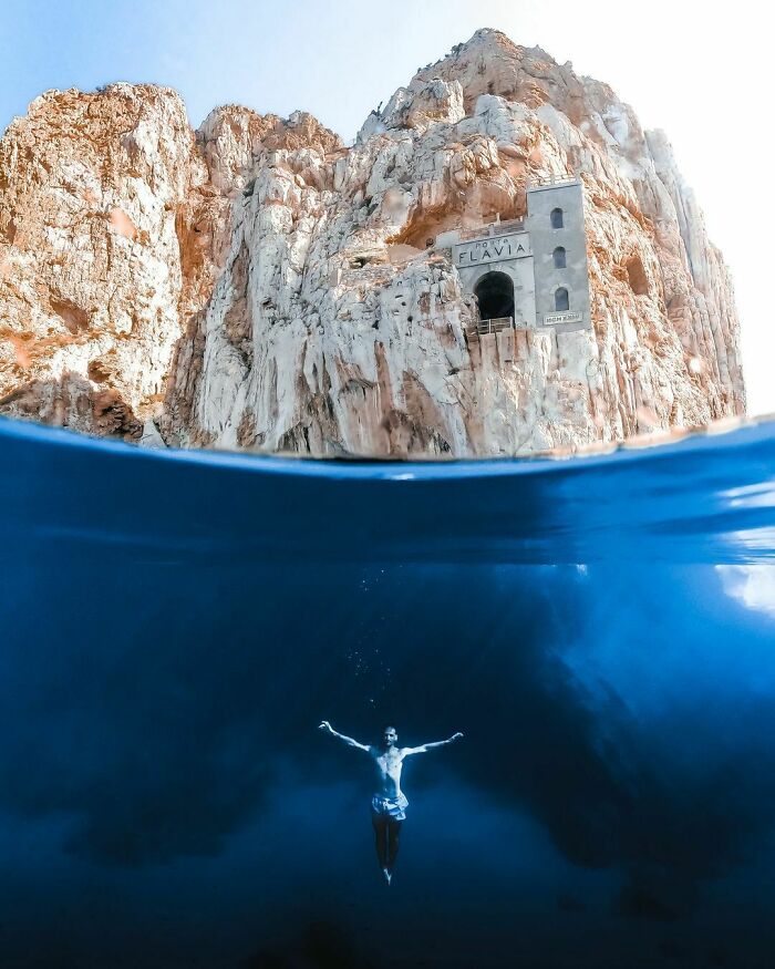 Freediving Near Iglesias, Italy