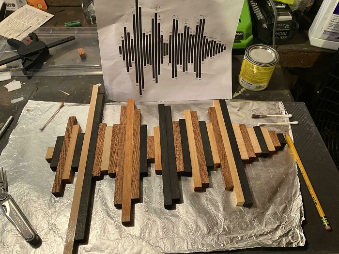 Wooden Waveform Made This As An Anniversary Present For My Wife It's From The Audio Of Our Vows