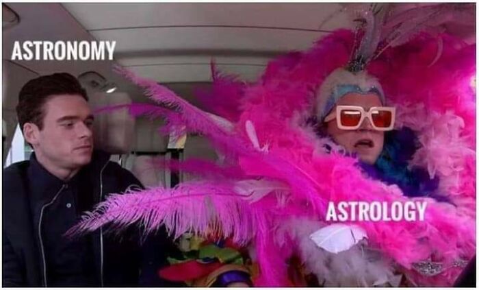 Meme about astronomy vs. astrology