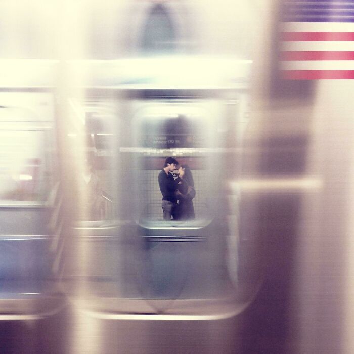ITAP Though A Moving Subway Carriage On A NYC Visit On Memorial Day A Year Or So Ago. Total Fluke Shot On A Phone Camera