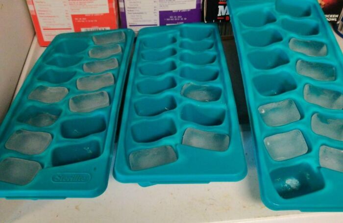 My Wife Doesn't Get All The Ice Out Of One Tray Before Using Another