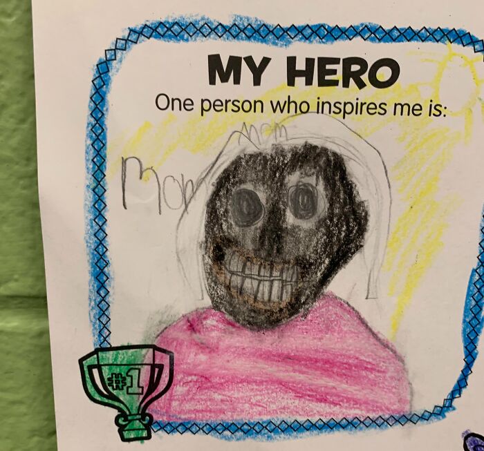 One Of The Kindergartners Drew Their Mommy