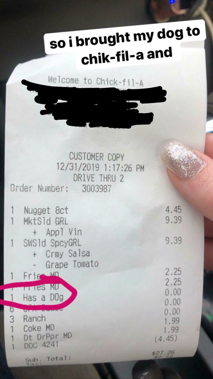 A Friend Of Mine Went Through A Chick-Fil-A Drive-Thru And Saw This On The Receipt