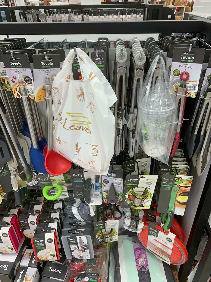 Lazy People Hanging Their Trash In The Store