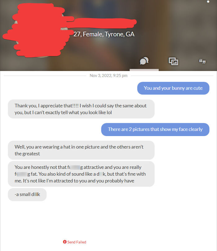 Just Had This Interaction On Meetme. She Blocked Me Immediately After That