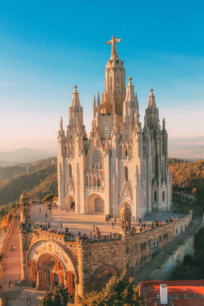 Temple Of The Sacred Heart Of Jesus In Barcelona Spain. For Sure One Of My Favorite Buildings, Also Known As Tibidabo Church