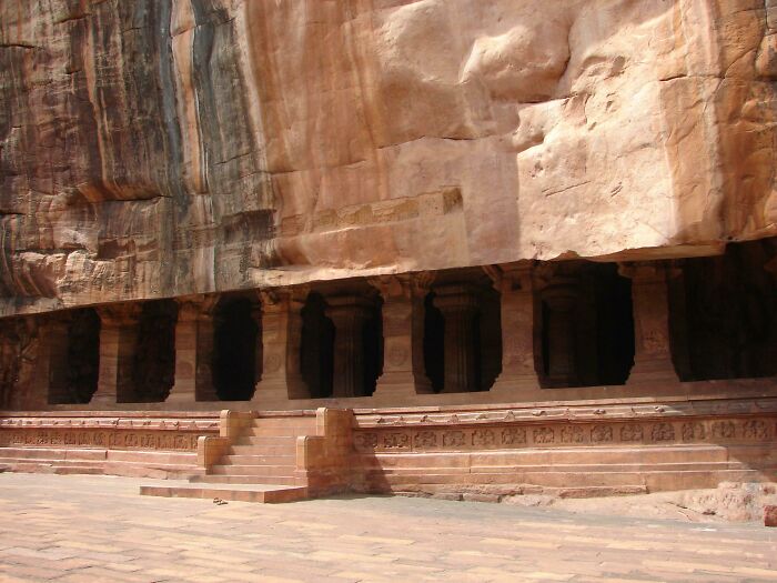 Rock-Cut Cave Temples At Badami, Karnataka, India. Chalukya Dynasty, 6ᵗʰ Century Ce. [2592x1944]