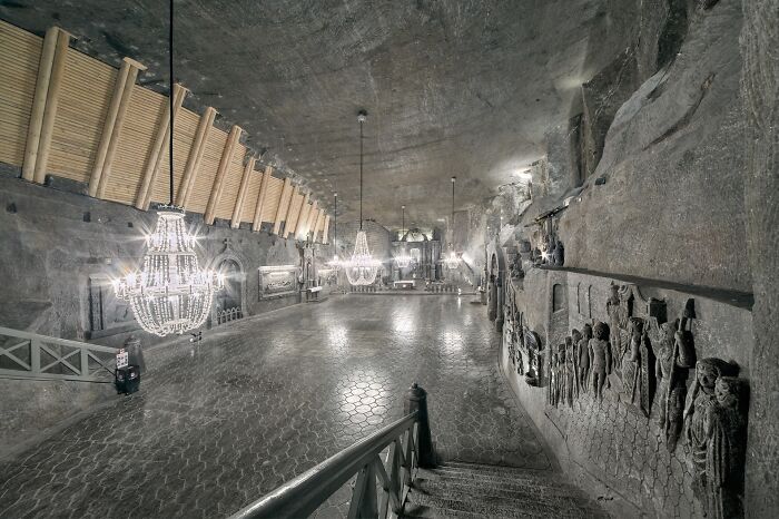 St Kinga's Chapel, Deep Inside A Former Salt Mine In Poland