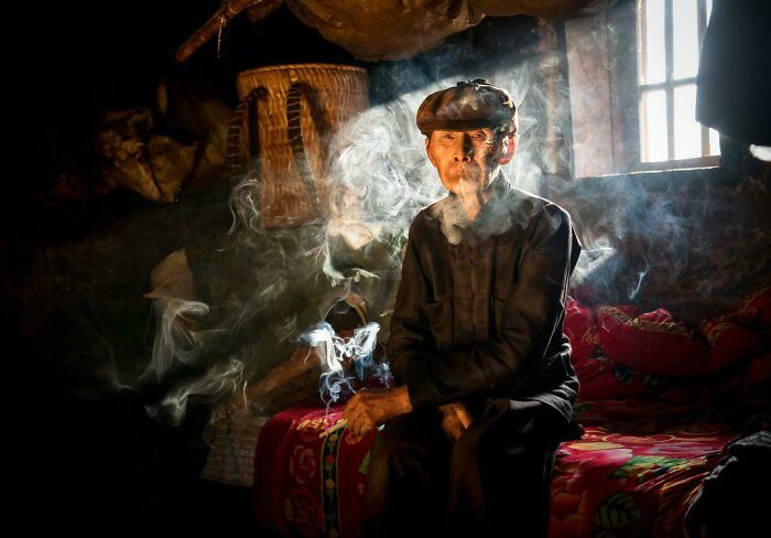 Old Man In Pho Cao Village