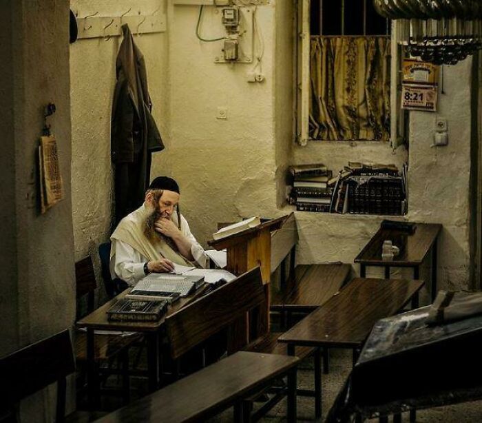 Hasidic Jew Studying The Talmud
