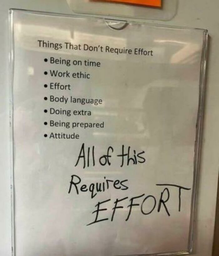 Yes. Effort Definitely Involves No Effort