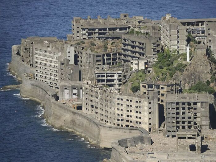 Isla de concreto, Hashima, Japón