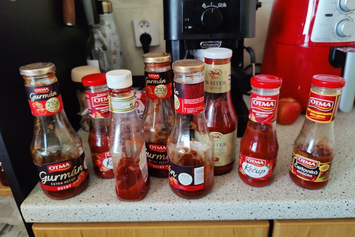 Girlfriend's Flatmate Buys A New Ketchup Bottle Every Time He Goes Fishing