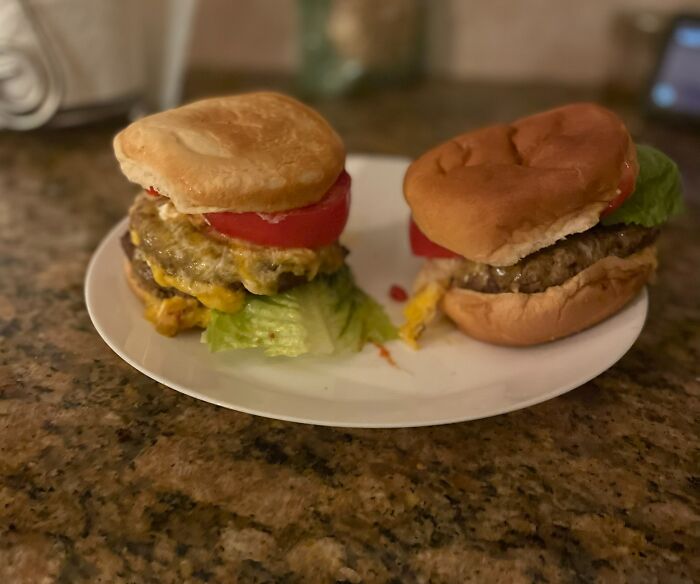 Keto Burgers I Made. I Did An Unorthodox Mix Of Cheese Of Sharp Cheddar And Romano. I Put Mayo, Ketchup And Mustard