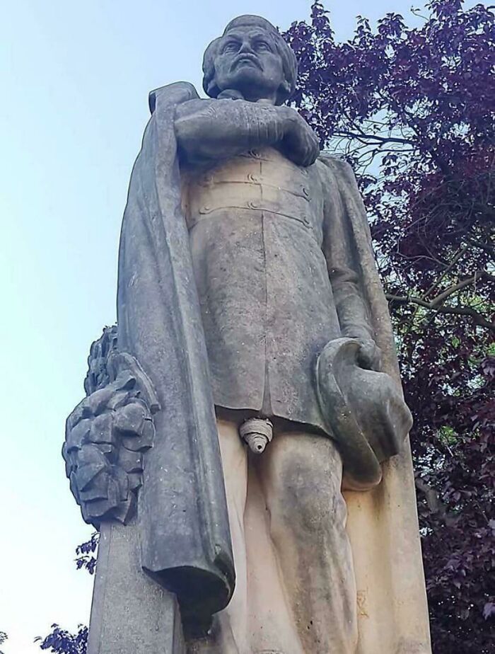 Wasps Built A Nest On This Statue