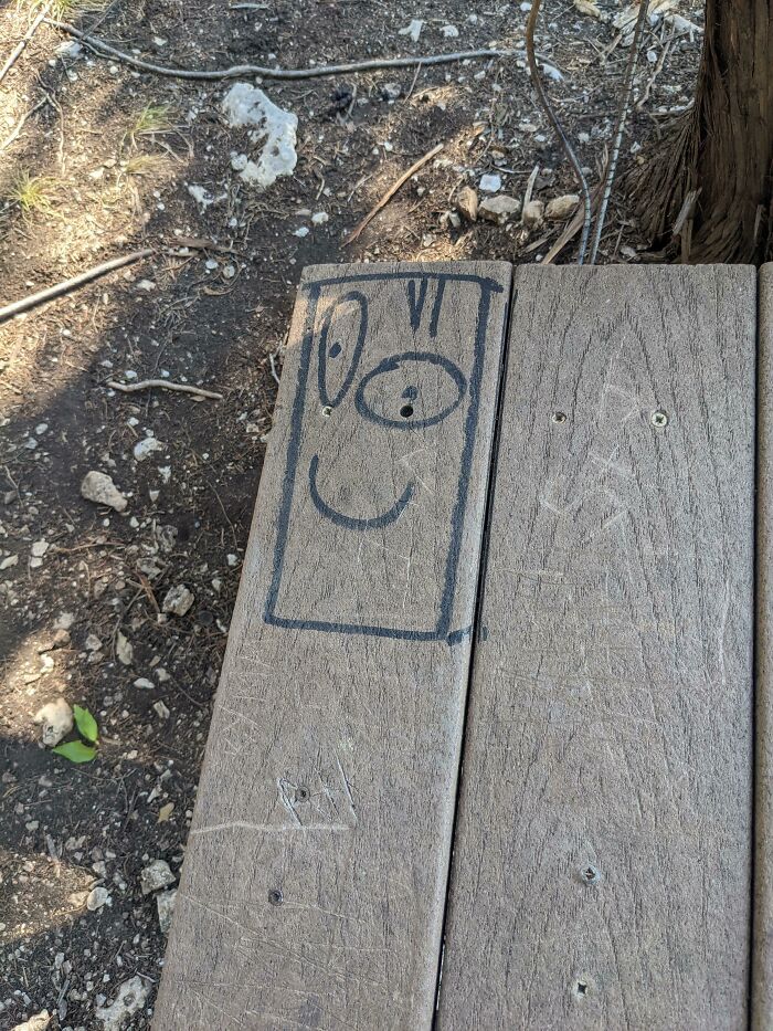 Saw A Familiar Face On A Park Bench