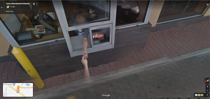 Google Car Driver Visits McDonalds!