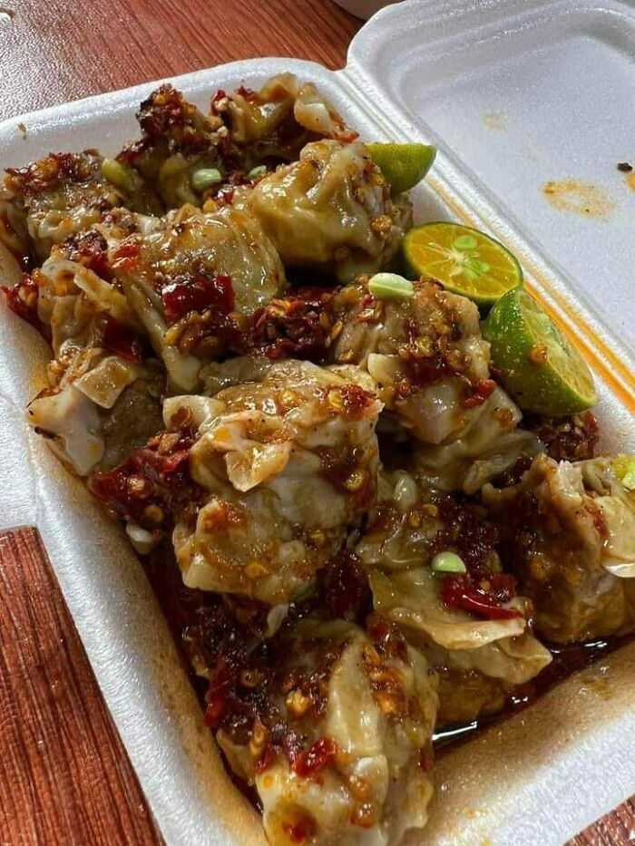 This Is What We Call "Siomai" Which Is Kind Of Similar To Dumplings. It Has Grounded Pork Or Beef Inside, Sometimes Fish. It's Perfect With Soy Sauce, Garlic, Chili Paste, A Bit Of Lemon Or Calamansi Juice